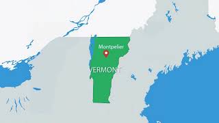 Vermont USA Animated PowerPoint Maps – Stunning Editable Templates for Presentations