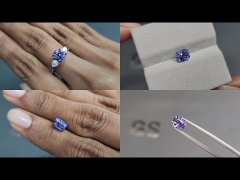 Tanzanite radiant cut 1.52 carats, Tanzania Video  № 1
