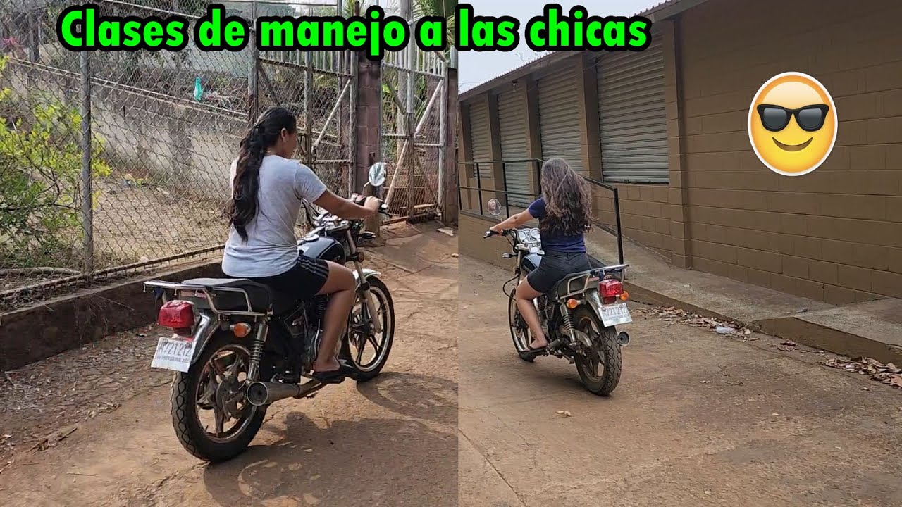 Yolanda muy nerviosa en su primer clase de manejo😬Keny les enseño como se maneja la moto😎3