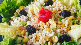 سلطة سريعة بالقمح والطون salade ebly