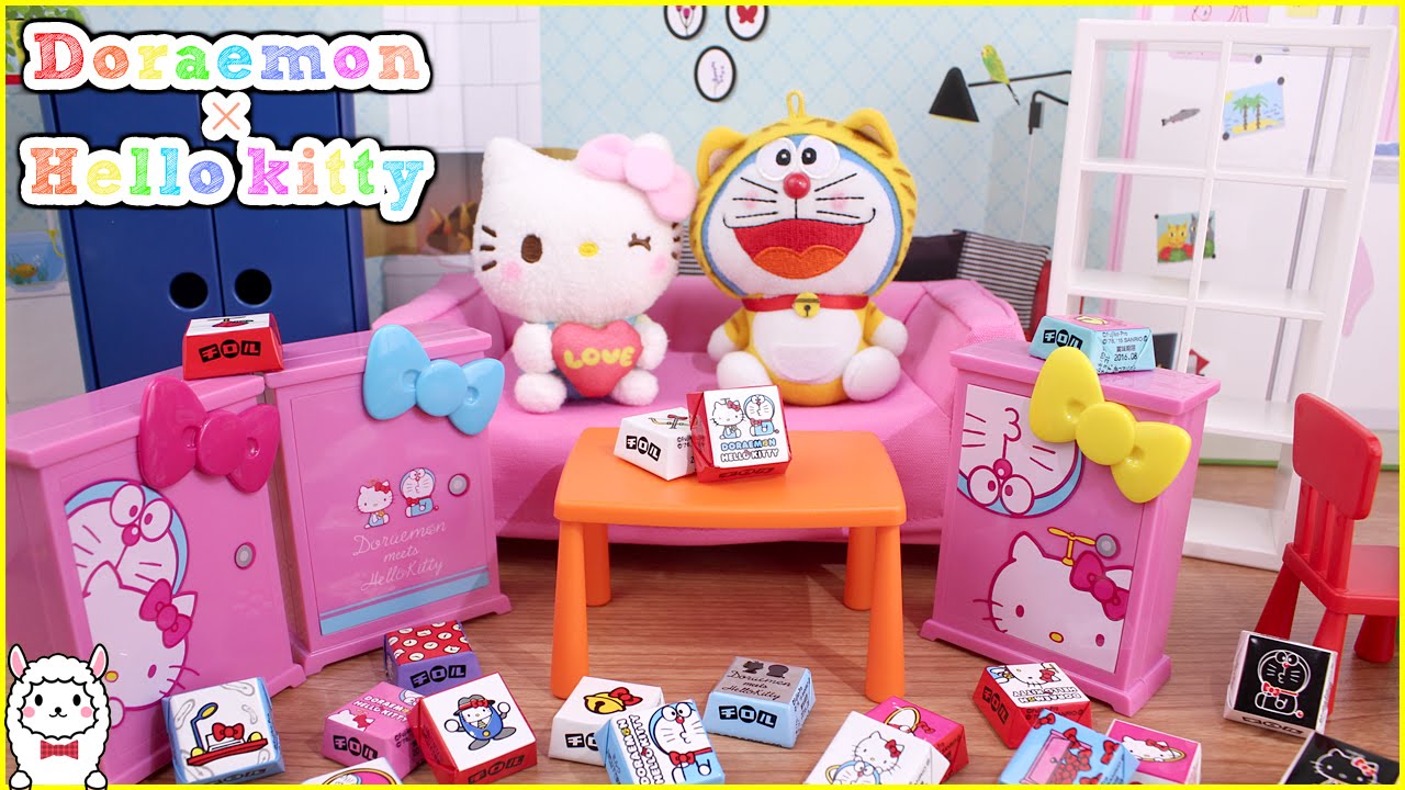 Doraemon Hello Kitty Tirol Chocolate Candytoy ドラえもんおもちゃ動画 ハローキティ チロルチョコ Youtube