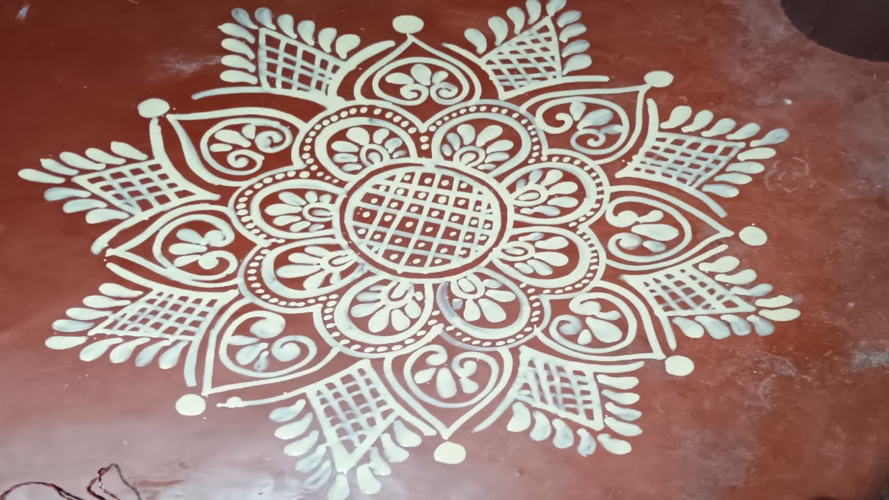 khubsurat & beautiful alpona drawing unique video