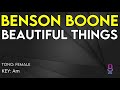 Benson Boone - Beautiful Things - Karaoke Instrumental - Female