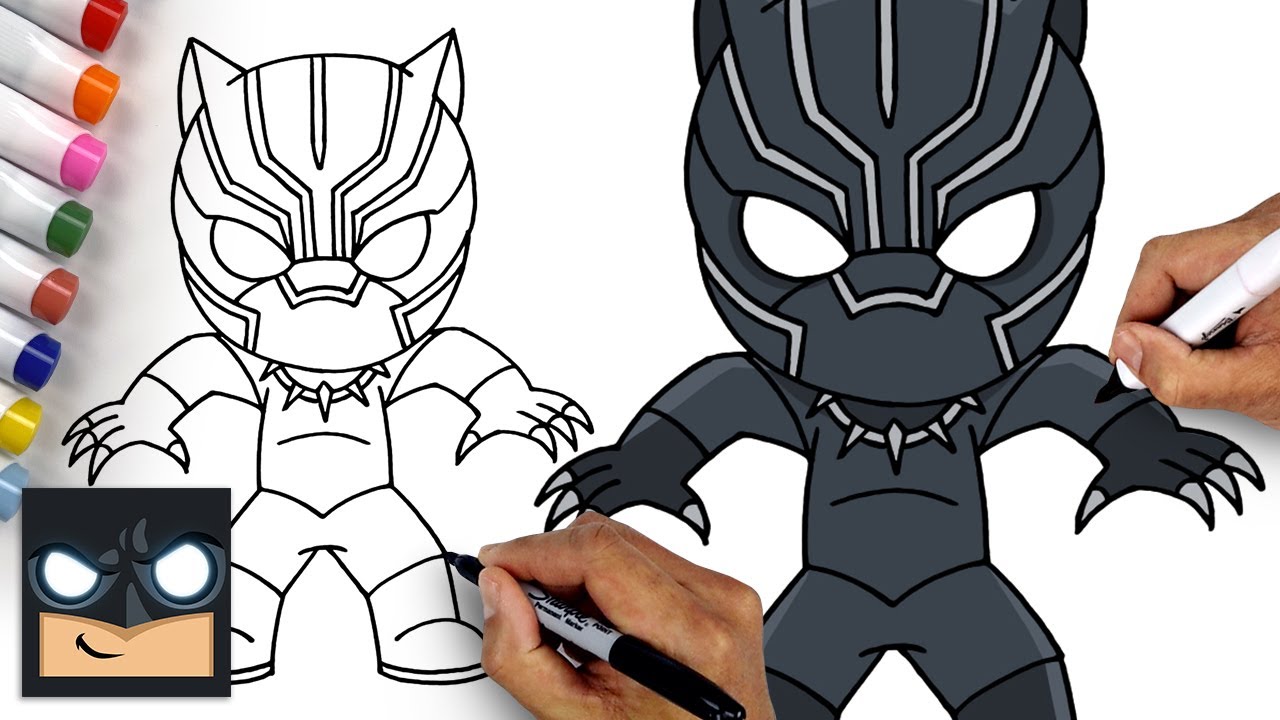 How To Draw Black Panther | Wakanda Forever - YouTube
