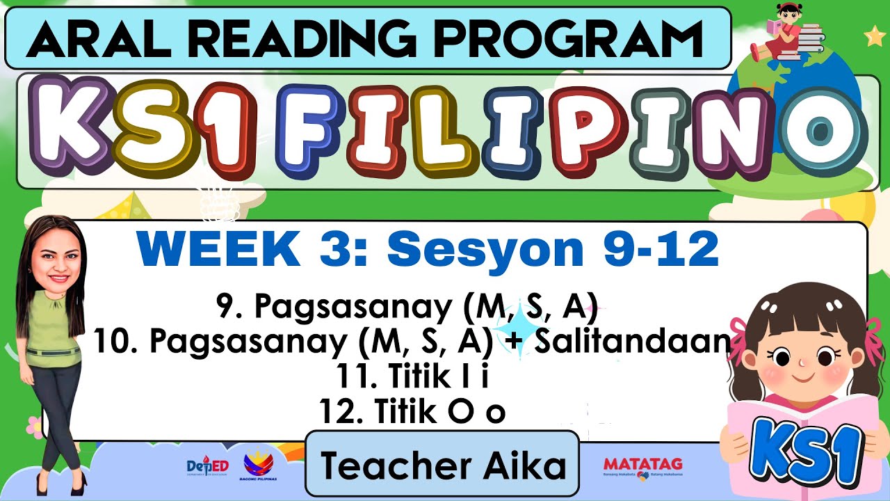 ARAL Program KS1 Filipino | Week 3 Sesyon 9-12 | Grade 1 to Grade 3 # ...