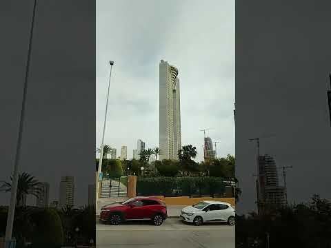 On the road tour high beautiful building in Europe alacante benidorm#roadtour #touristbus