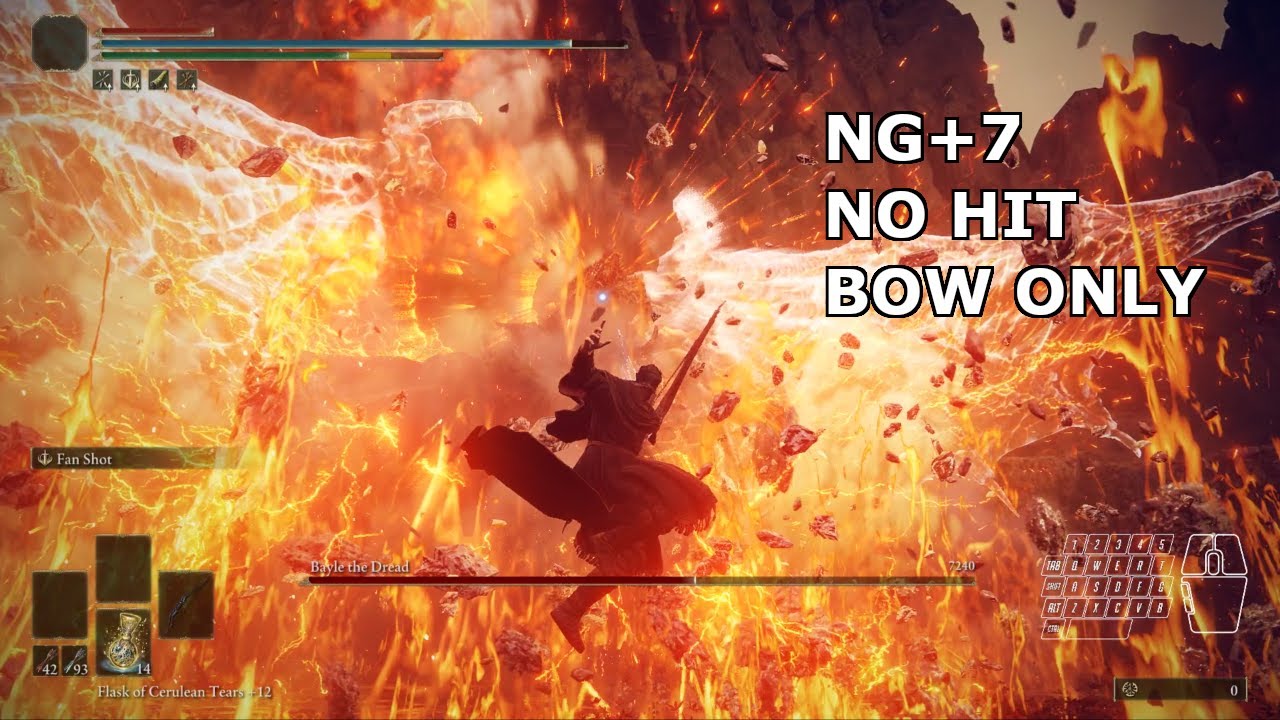 Elden Ring DLC - Bayle, the Dread Bow Only No Damage(NG+7)