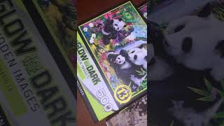 Unboxing My Weekend Project! 🐼 Stunning Glow-in-the-Dark Panda Puzzle ✨ #JigsawPuzzle #生活紀錄