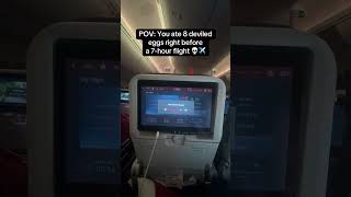 POV  You ate 8 deviled eggs right before a 7 hour flight 💀✈️#flight #funny #viral  #ranking #comedy