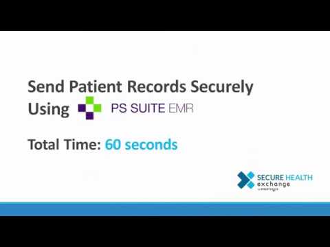 PS Suite Patient file export and send with Secure Health Exchange