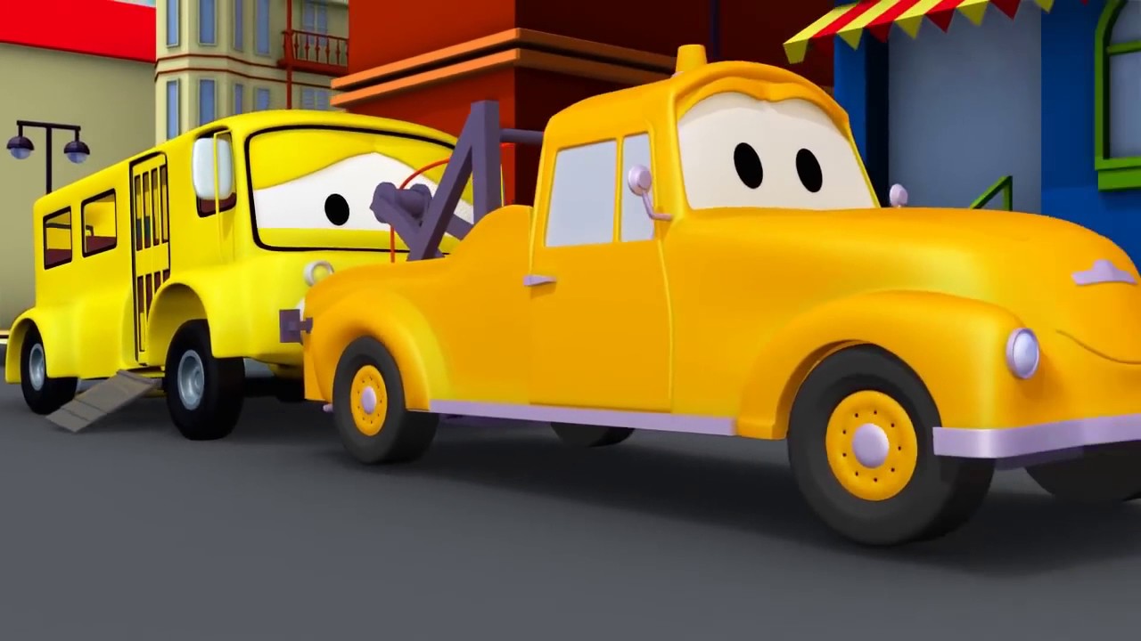 Dessin Animé Voiture Qui Se Transforme Carl le Camion Transformer avec Tom la Dépanneuse et l'Ambulance à Car