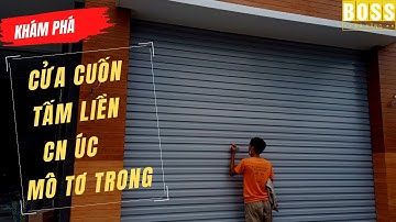 CỬA CUỐN TẤM LIỀN CN ÚC DÙNG MÔ TƠ TRONG | LẮP ĐẶT TẠI ĐÀ NẴNG
