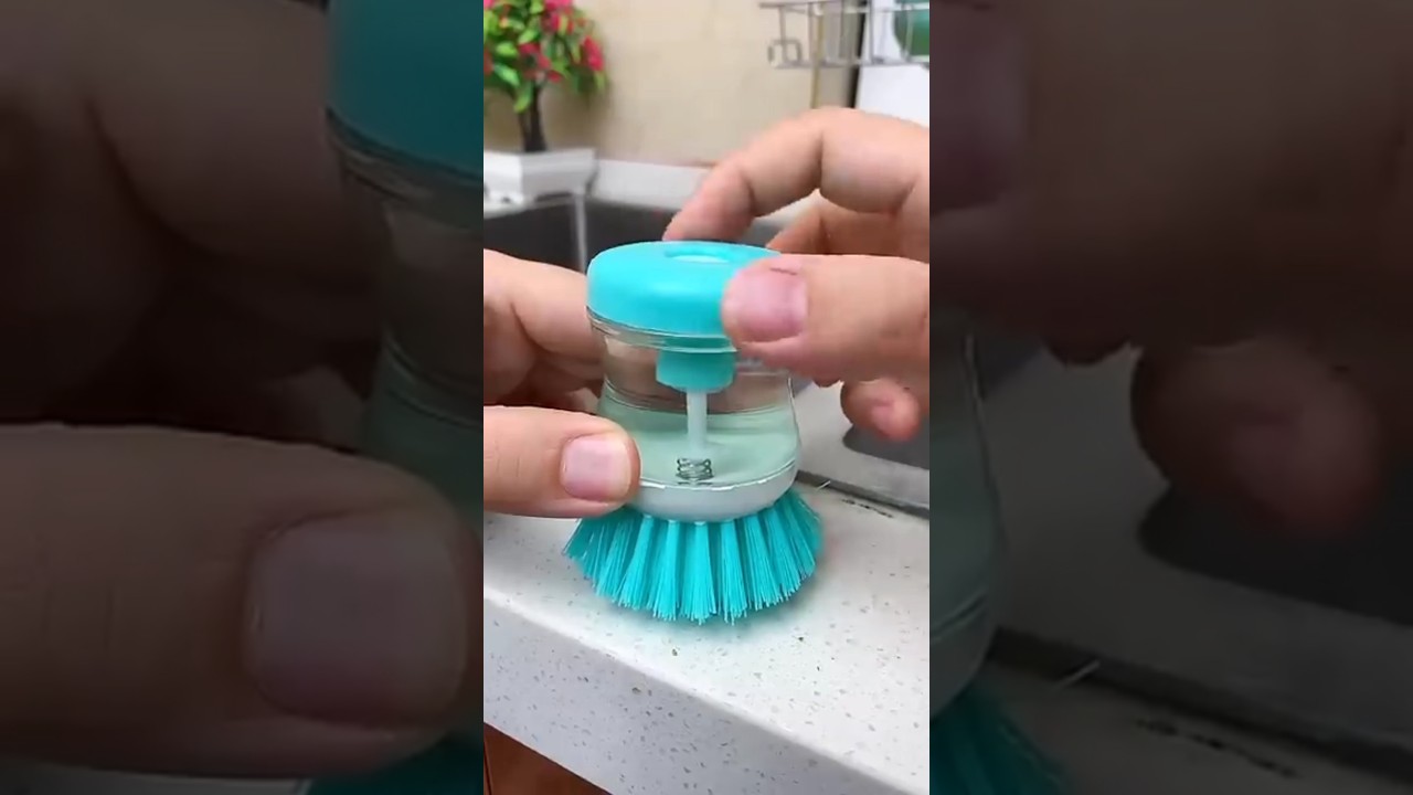 1 Pc Dishwashing Brush With Soap Dispenser l 