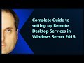 Setup Remote Desktop Services on Windows Server 2016