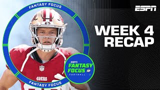 Week 4 Fantasy Recap: Christian McCaffrey goes OFF 🔥  | Fantasy Focus