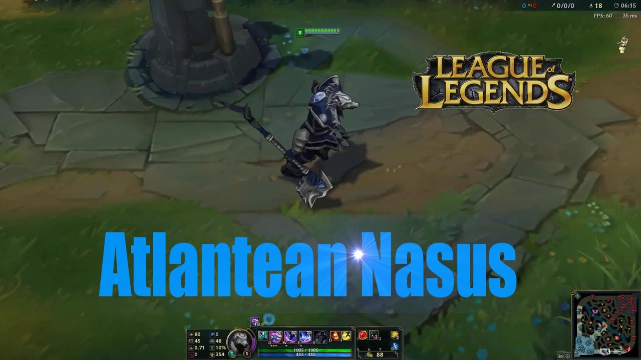 Atlantean Nasus Custom Skin Showcase League of Legends - YouTube