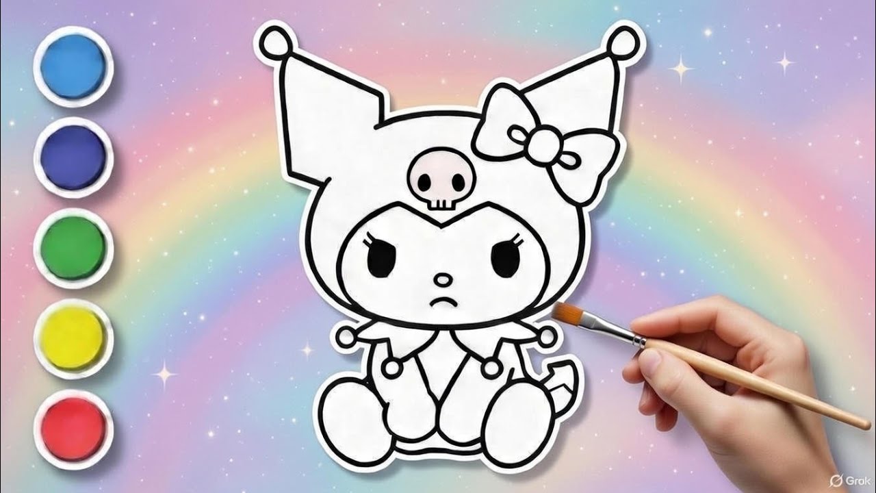 Kuromi Easy Drawing & Coloring | Step by Step for Beginners