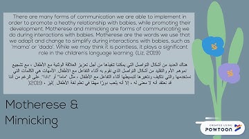 Scaffolding babies listening and speech