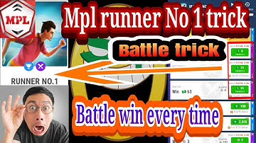 Mpl runner no 1 game trick || mpl battle trick || mpladda