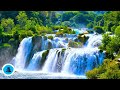 🌳 Relaxing Creek Waterfall Sound with Piano Music | Sleep, Meditation