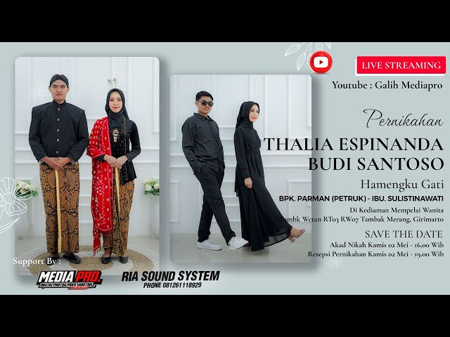 LIVE  RESEPSI PERNIKAHAN THALIA & BUDI - TAMBAK WETAN 2 MEI 2024 class=