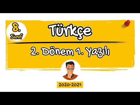 8. Sınıf / Türkçe / 2. Dönem 1. Yazılı Soruları / 2020-2021