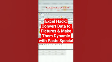 Excel Hack: Convert Data to Pictures & Make Them Dynamic with Paste Special #shorts #youtubeshorts
