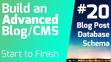 Database Schema for our Blog Posts (Ep 20) - How to Build an Advanced Blog/CMS