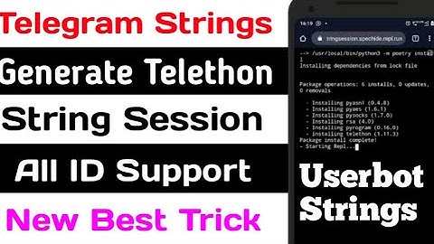 How To Get Telethon String Session || How To Generate String || Telethon String Session in Hindi ||