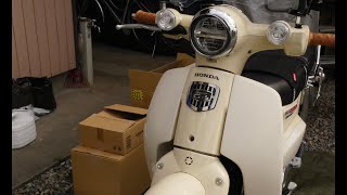 JA44 スーパーカブ　キタコUSB電源KITを装着した。