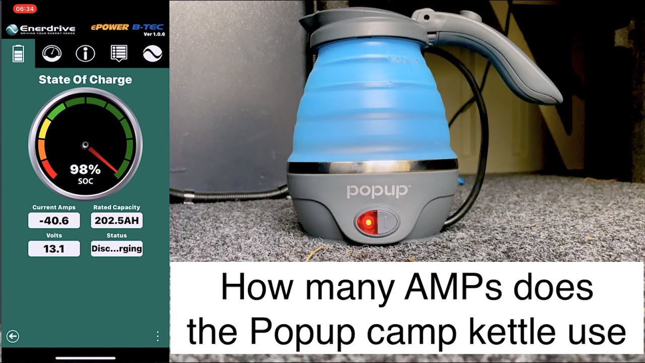 How Much Power Does The Popup Camp Kettle Use?