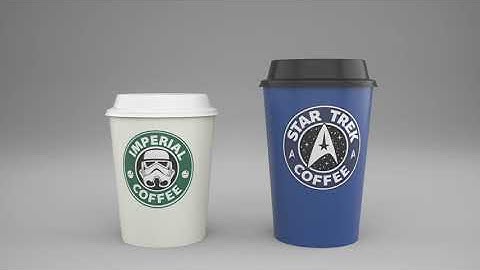 Procedural coffee cup (created in SideFX Houdini)