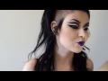 Goth Cut Crease Makeup // Purple Lips