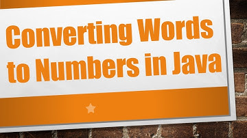 Converting Words to Numbers in Java