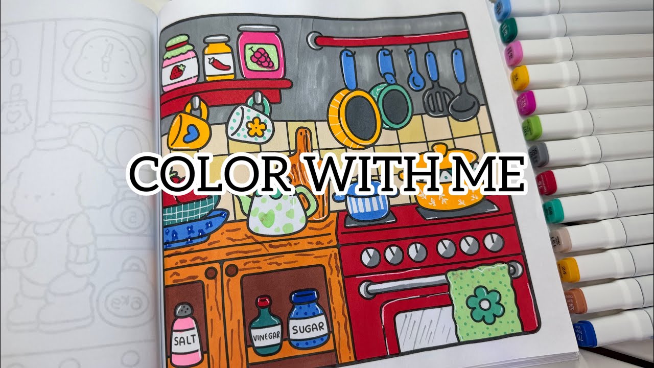 Color with me (ASMR) 🌱💕 ‘Little Corner’ by Coco Wyo ❤️ #asmr #asmrsounds #asmrvideo 