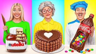 Desafío De Comida Chocolate Yo vs Abuela | Momentos Divertidos de Choco DO