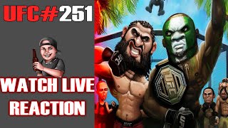 Ufc #251 fight island ! kamaru usman vs jorge masvidal ( full live
stream reaction )