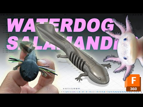 Waterdog Salamander 3D Modeling and Soft Plastic Bait Making 