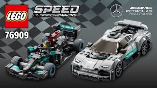 LEGO® Speed Champions Mercedes-AMG F1 W12 E Performance & Mercedes-AMG Project One (76909) Building screenshot 3