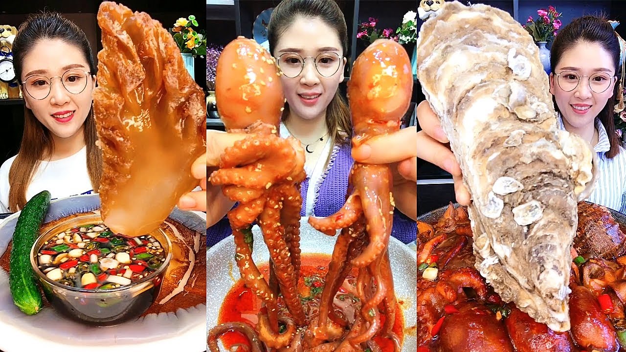 大食い 超激辛の生タコ 中華料理はユニクですね 日本人なら出来ないな シーフドチャレンジ パート 一三三 Youtube