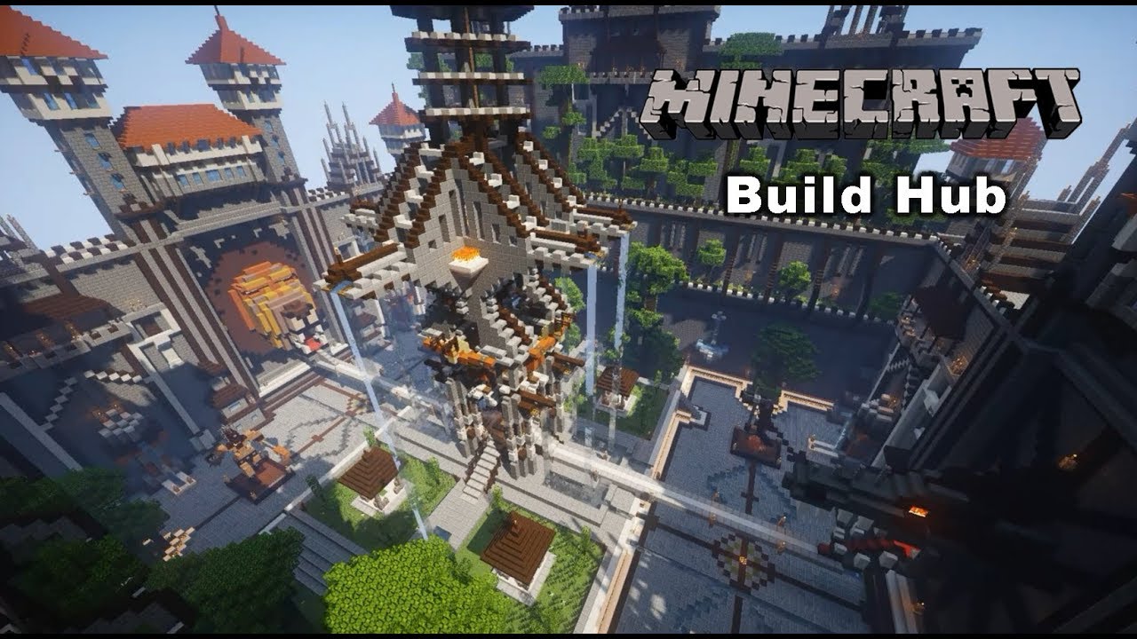 Minecraft création d'un Hub pour le serveur Inozia - YouTube