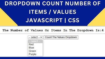Count Number Of Items Values In Dropdown