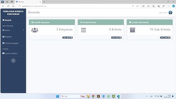 Aplikasi Penilaian Kinerja Karyawan Metode Metode Perbandingan Eksponensial