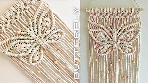 Macramé vlinder wandhanger 🦋|| vlinder || woondecoratie #viralvideo #youtube #trending