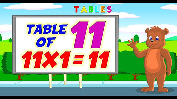 Learn Multiplication Table 11 x 1 = 11  | 11 Times Tables Fun & Learn Video