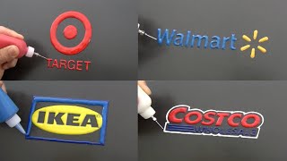 Shopping Store Brand Logos Pancake Art - Target, Walmart, Ikea, Costco