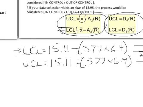 SPC - Calculating Upper/Lower Control Limits