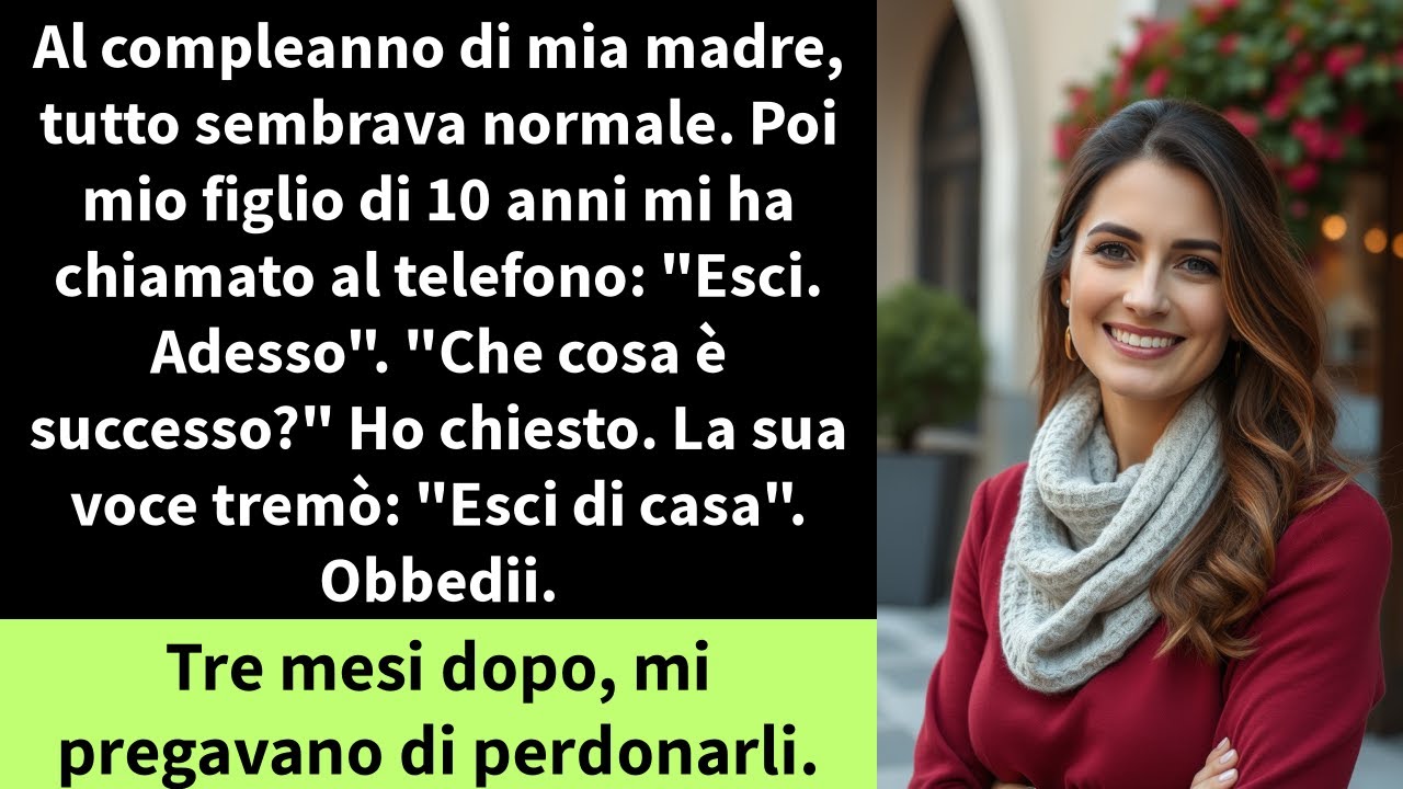 Al compleanno di mia madre, tutto sembrava normale. Poi mio figlio di 10 anni mi ha chiamato al