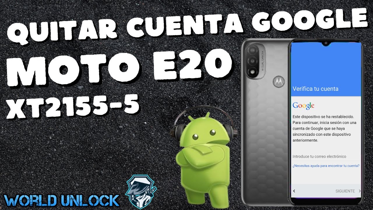 Quitar cuenta google Moto E20 | Cómo eliminar FRP o cuenta Google Moto