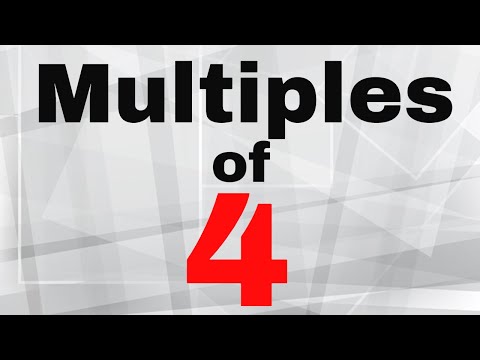 Video: Wat is het veelvoud van 4?